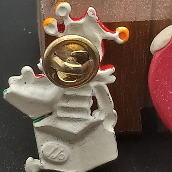 JJo Jack in the Box Enamel Signed | Bunny Valentine‎ Polymer Lot of 2 Pins - Picture 3 of 5
